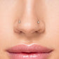 Tilum 18g Yellow Gold 2mm Crystal Jewel Nose Screw — Left Bend