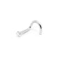 Tilum 18g 2mm Real Diamond White Gold Nose Screw