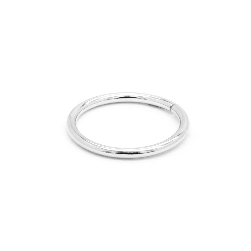 Tilum 20g White Gold Seamless Ring - Pick Diameter - Price Per 1