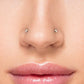 16g Crystal and Yellow Gold Push Pop Threadless Labret Jewelry - Push Top