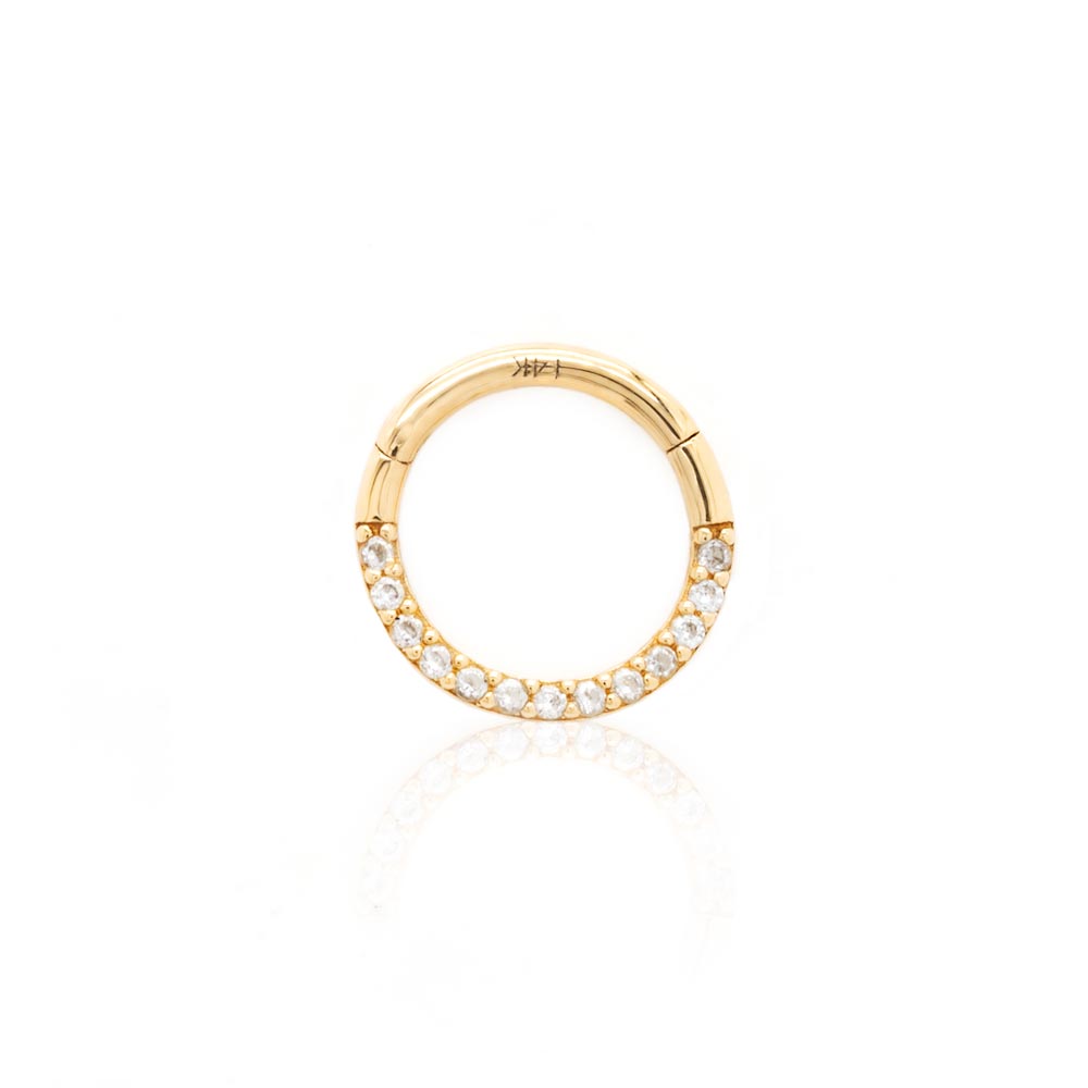 Tilum 16g 14kt Yellow Gold Front Facing Jewels Clicker Ring - Price Per 1