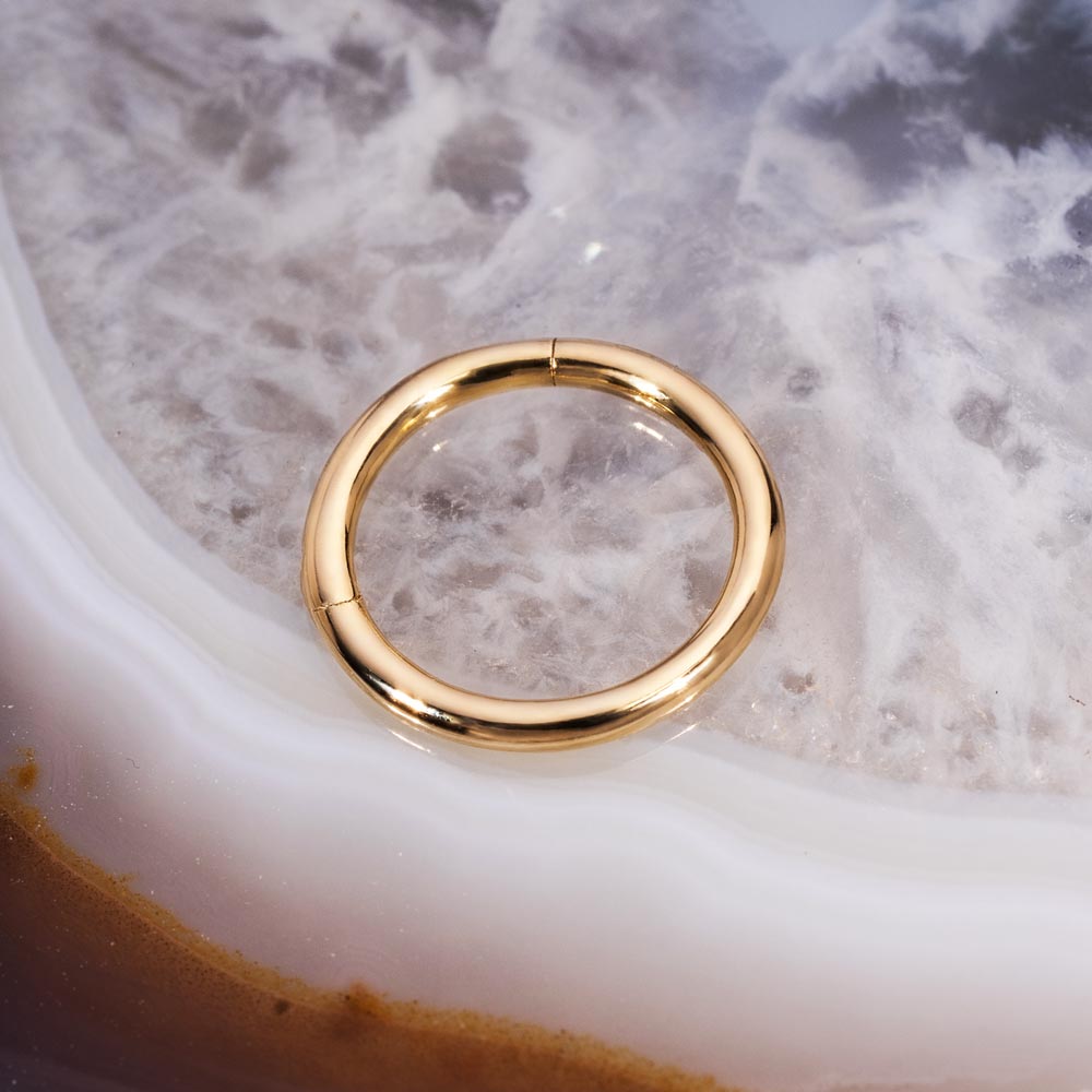 Tilum 18g 14kt Yellow Gold Simple Clicker Ring - Price Per 1