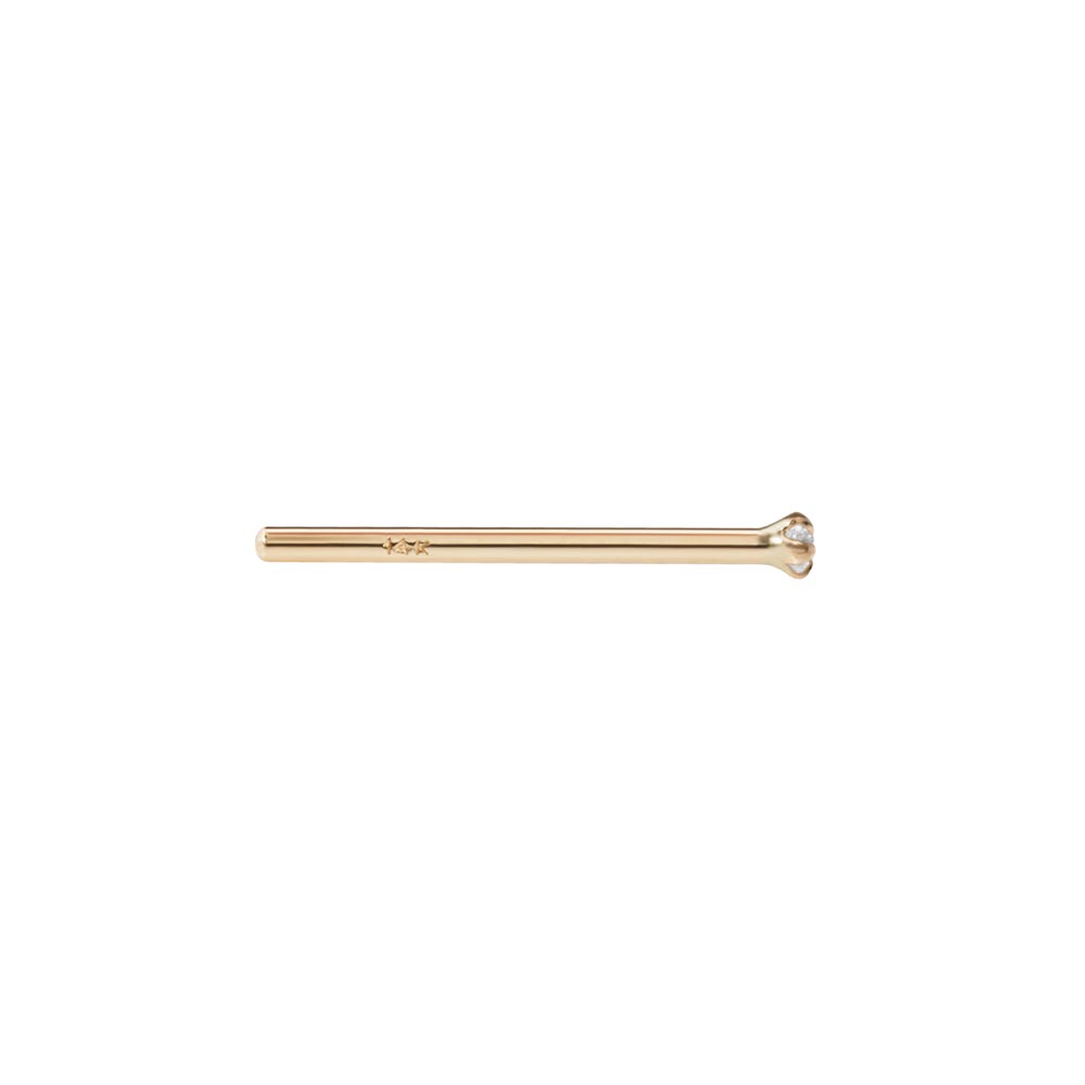 Tilum 18g 14kt Yellow Gold Fishtail with Prong-Set Jewel - Price Per 1