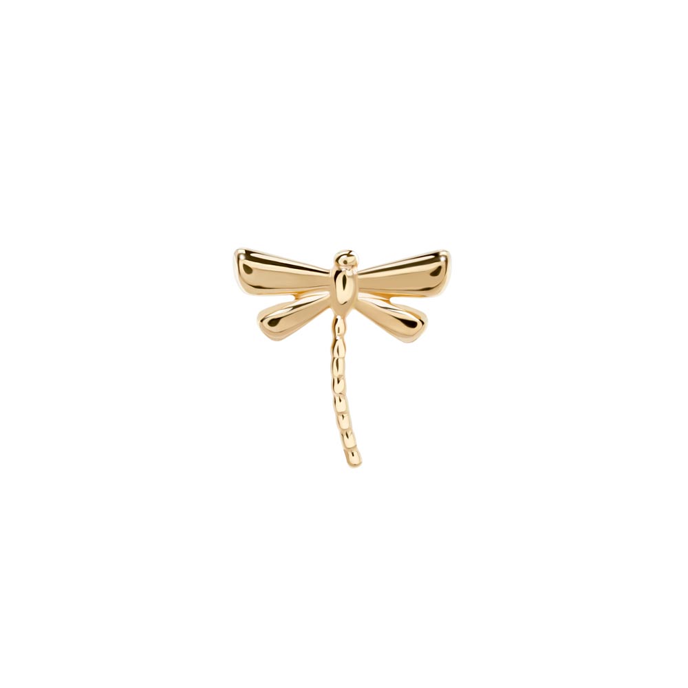 Tilum 14kt Yellow Gold Dragonfly Threadless Top — Price Per 1