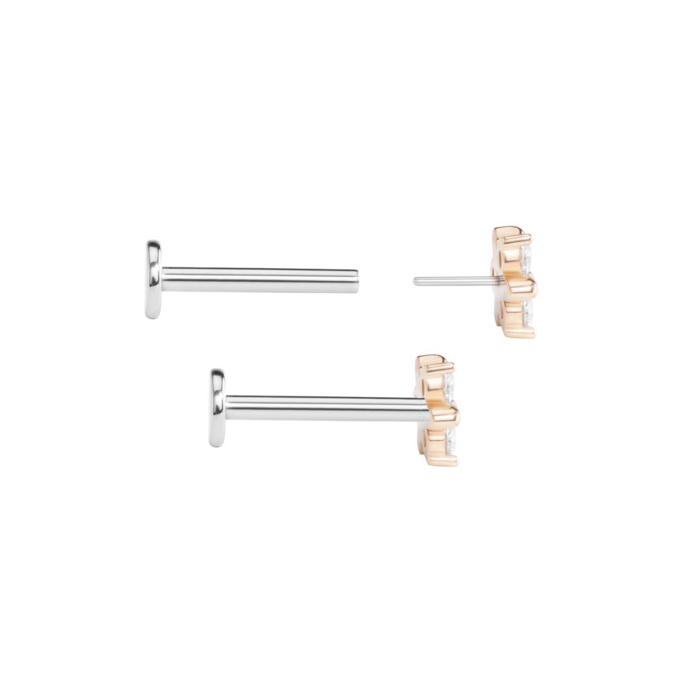 Tilum 14kt Yellow Gold Propelled Jewels Threadless Top - Price Per One