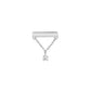 Tilum Simple Chain and Bar 14kt White Gold Threadless Top — Price Per 1