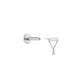 Tilum Simple Chain and Bar 14kt White Gold Threadless Top — Price Per 1