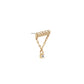 Tilum Continuous Chained Bar 14kt Yellow Gold Threadless Top — Price Per 1