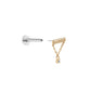 Tilum Continuous Chained Bar 14kt Yellow Gold Threadless Top — Price Per 1