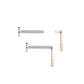 Tilum Continuous Chained Bar 14kt Yellow Gold Threadless Top — Price Per 1