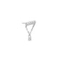 Tilum Continuous Chained Bar 14kt White Gold Threadless Top — Price Per 1