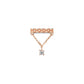 Tilum Continuous Chained Bar 14kt Rose Gold Threadless Top — Price Per 1