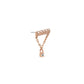 Tilum Continuous Chained Bar 14kt Rose Gold Threadless Top — Price Per 1