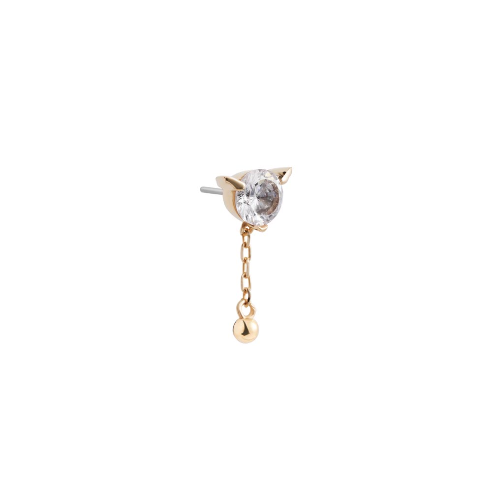 Tilum 14kt Yellow Gold Impish Jewel Threadless Top — Price Per 1