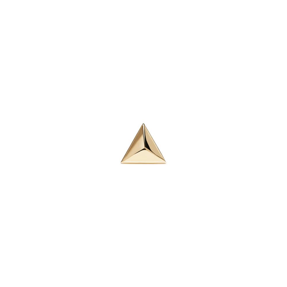 Tilum Pyramid 14kt Yellow Gold Threadless Top — Price Per 1