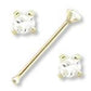 Tilum 14KT YELLOW GOLD 1.5MM CZ JEWEL NOSE BONE 20g