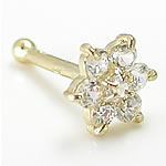 Tilum 14kt Yellow Gold Flower CHRISTINA AQUILERA Nose Bone 20g