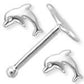 Tilum 14kt White Gold Dolphin Nose Bone 20g