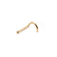 Tilum 20g 14kt Yellow Gold Nose Screw Ball