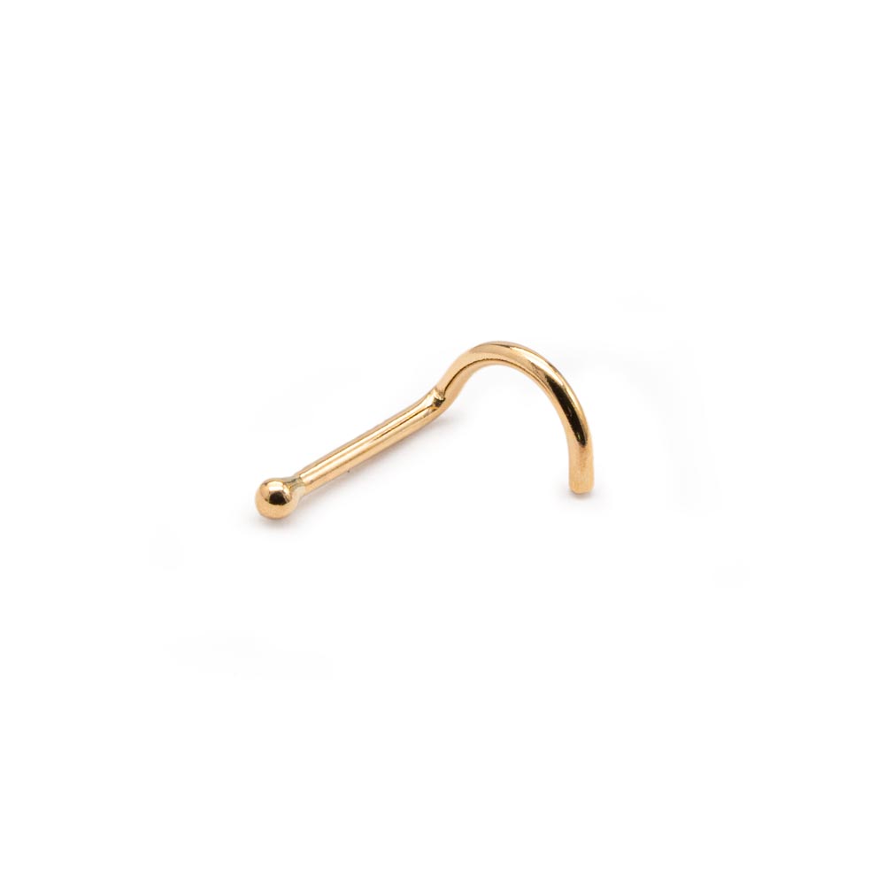 Tilum 20g 14kt Yellow Gold Nose Screw Ball