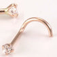 Tilum 20g 14kt ROSE Gold 1.5mm CZ Jewel Nose Screw