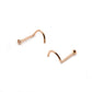 20g 14kt ROSE Gold 1.5mm CZ Jewel Nose Screw (both sides)