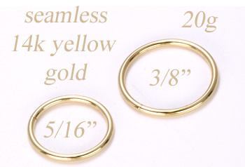 Tilum 20g Yellow Gold Bendable Ring - Pick Diameter - Price Per 1