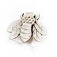 Tilum 18g-16g Internally Threaded 14kt White Gold Bumble Bee Top - Price Per 1