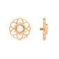 Tilum 18g-16g Internally Threaded Yellow Gold Hellebore Top - White Opal Center - Price Per 1