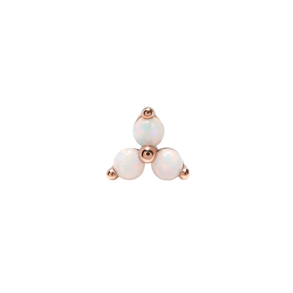 Tilum 14kt Rose Gold Trinity Opal Threadless Top — Price Per 1