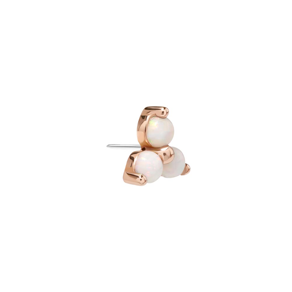 Tilum 14kt Rose Gold Trinity Opal Threadless Top — Price Per 1