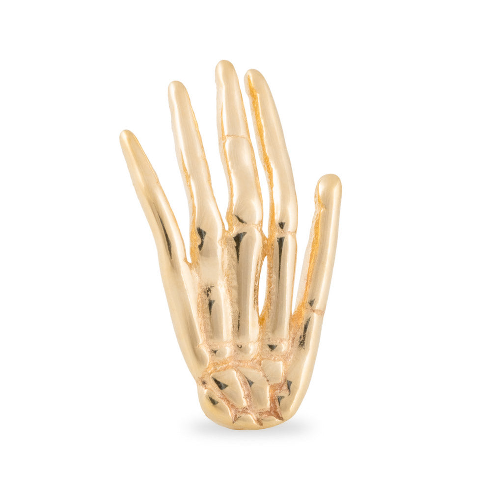 Tilum 14kt Yellow Gold Skeleton Hand Threadless Top — Price Per 1