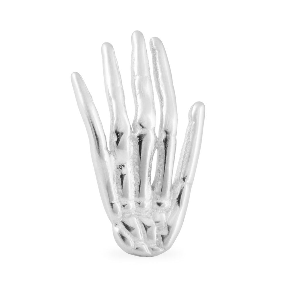 Tilum 14kt White Gold Skeleton Hand Threadless Top — Price Per 1