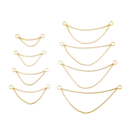Tilum 14kt Yellow Gold Double Box Chain - Price Per 1 - Painful Pleasures