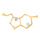 Tilum 14kt Yellow Gold Serotonin Molecule Threadless Top - Price Per 1