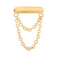 Tilum 14kt Yellow Gold Minimalist Bar with Chain Threadless Top - Price Per 1