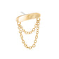 Tilum 14kt Yellow Gold Minimalist Bar with Chain Threadless Top - Price Per 1