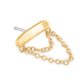 Tilum 14kt Yellow Gold Minimalist Bar with Chain Threadless Top - Price Per 1