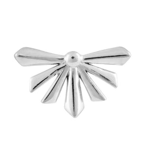 Tilum 14kt White Gold Sunburst Threadless Top — Price Per 1 - Painful Pleasures