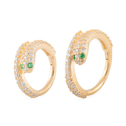 Tilum 16g 14kt Gold Cleopatra’s Serpent Jeweled Clicker — Pick Gold Color — Price Per 1 - Painful Pleasures