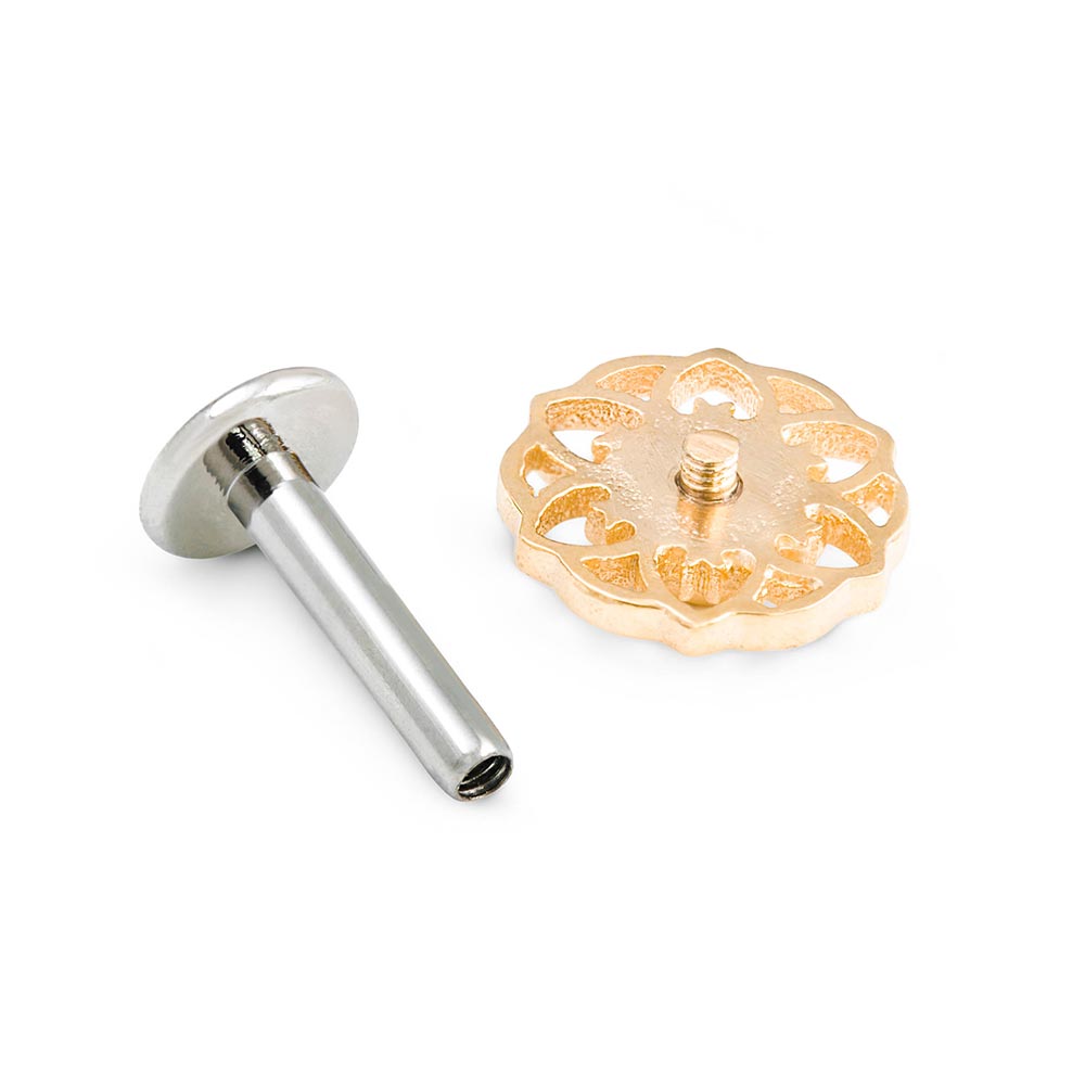 Yellow Gold Crystal Jewel Hellebore Top
