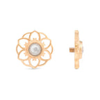 Tilum 14g-12g Internally Threaded Yellow Gold Hellebore Top - Crystal Jewel Center - Price Per 1 - Painful Pleasures
