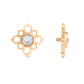 Tilum 14g-12g Internally Threaded Yellow Gold Cruciform Flower Top - Crystal Jewel Center - Price Per 1