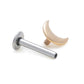14g–12g Internally Threaded Crescent Moon 14kt Yellow Gold Top — Price Per 1 (Main)