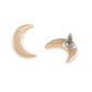 Tilum 18g-16g Internally Threaded Crescent Moon 14kt Yellow Gold Top - Price Per 1