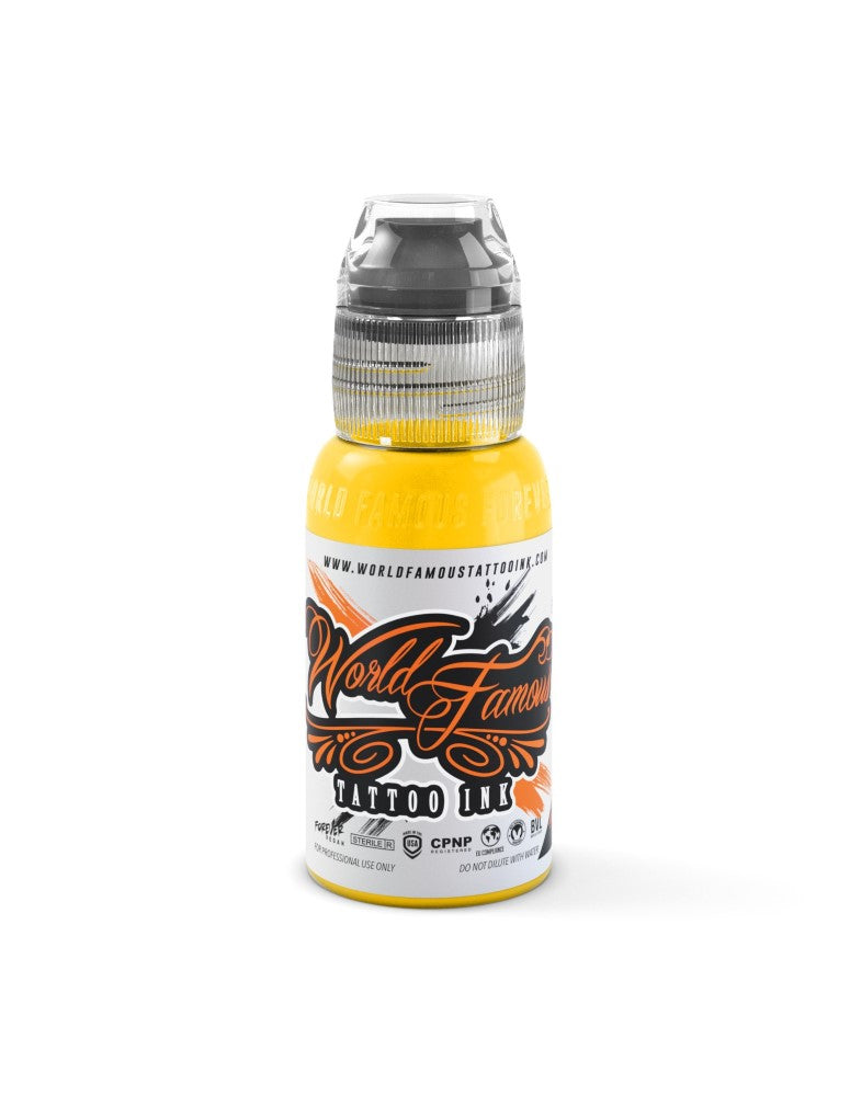 Straight Yellow — World Famous Tattoo Ink — Pick Size