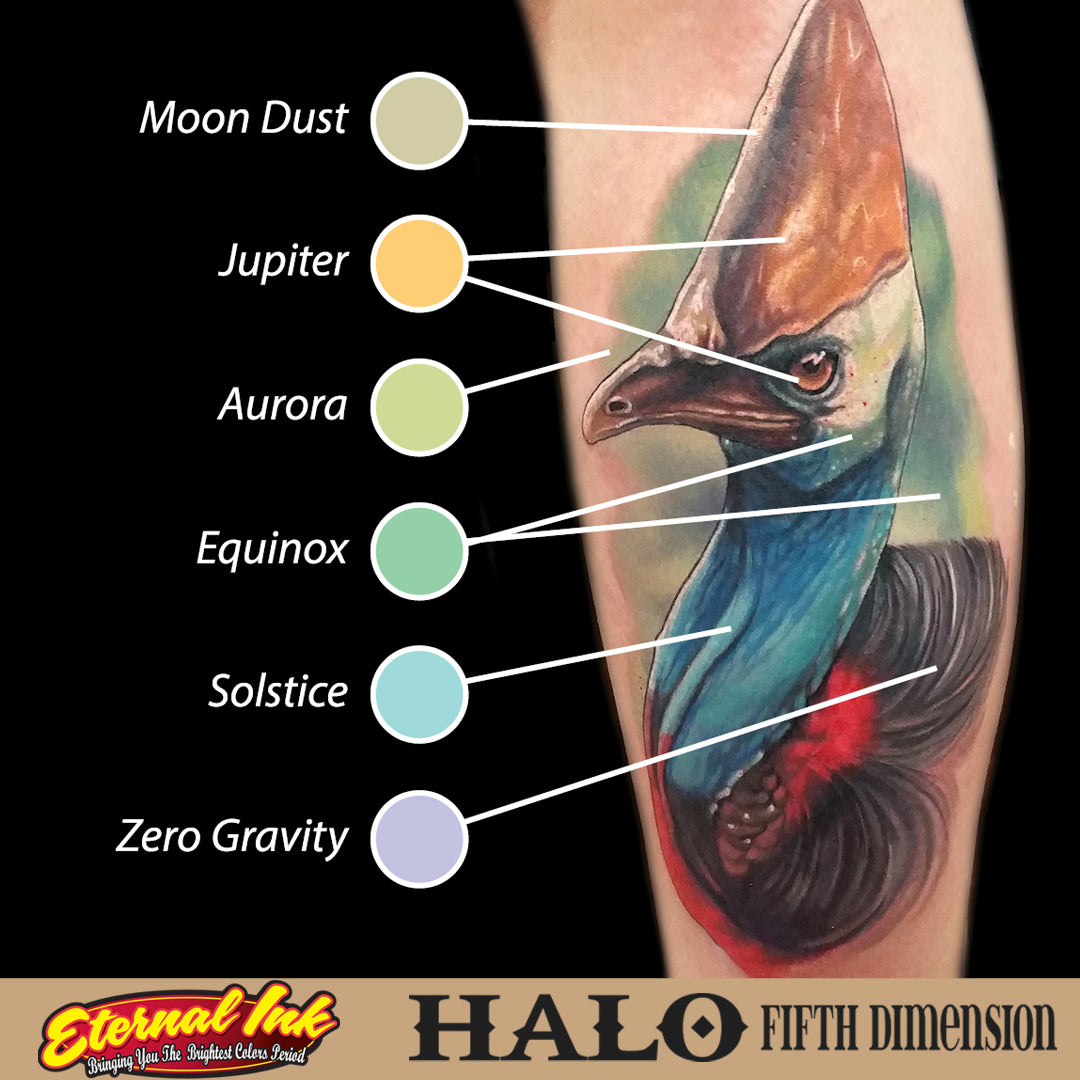 Halo Fifth Dimension Set of 12 - 1oz Bottles - Eternal Tattoo Ink