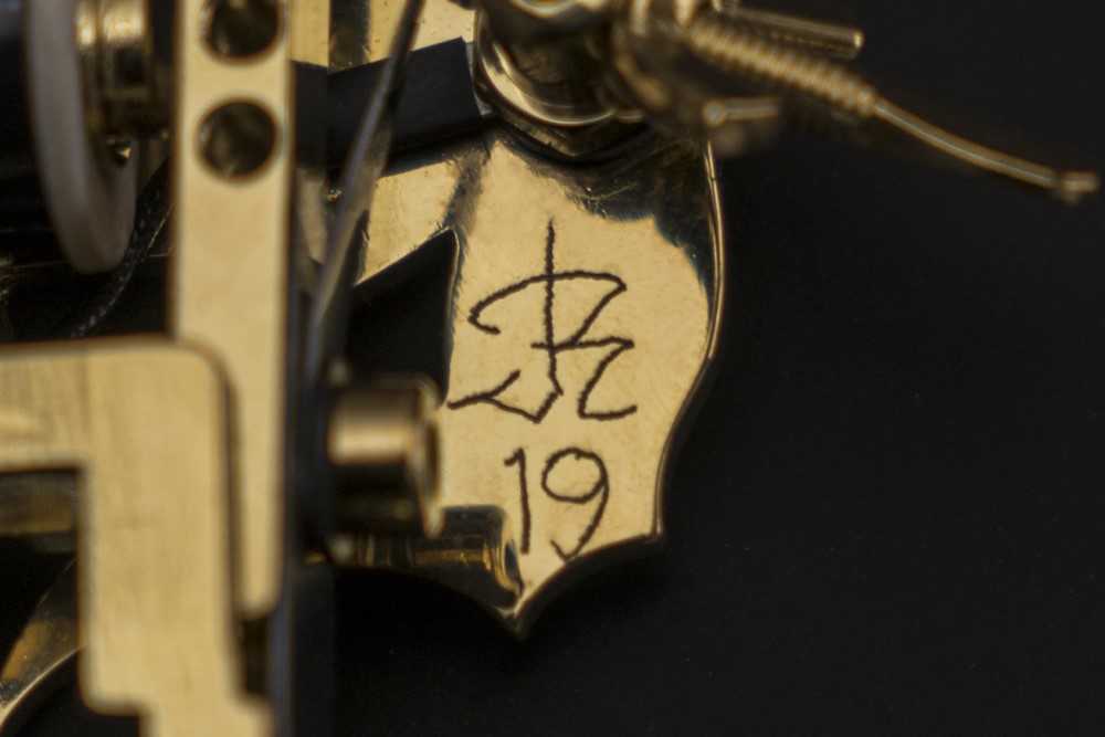 HM Signature Series Jack Rudy Fine Liner Single Coil Tattoo Machine — Black/Brass