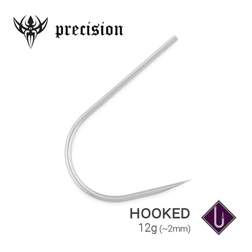 12g Precision Sterilized Hooked Piercing Needle