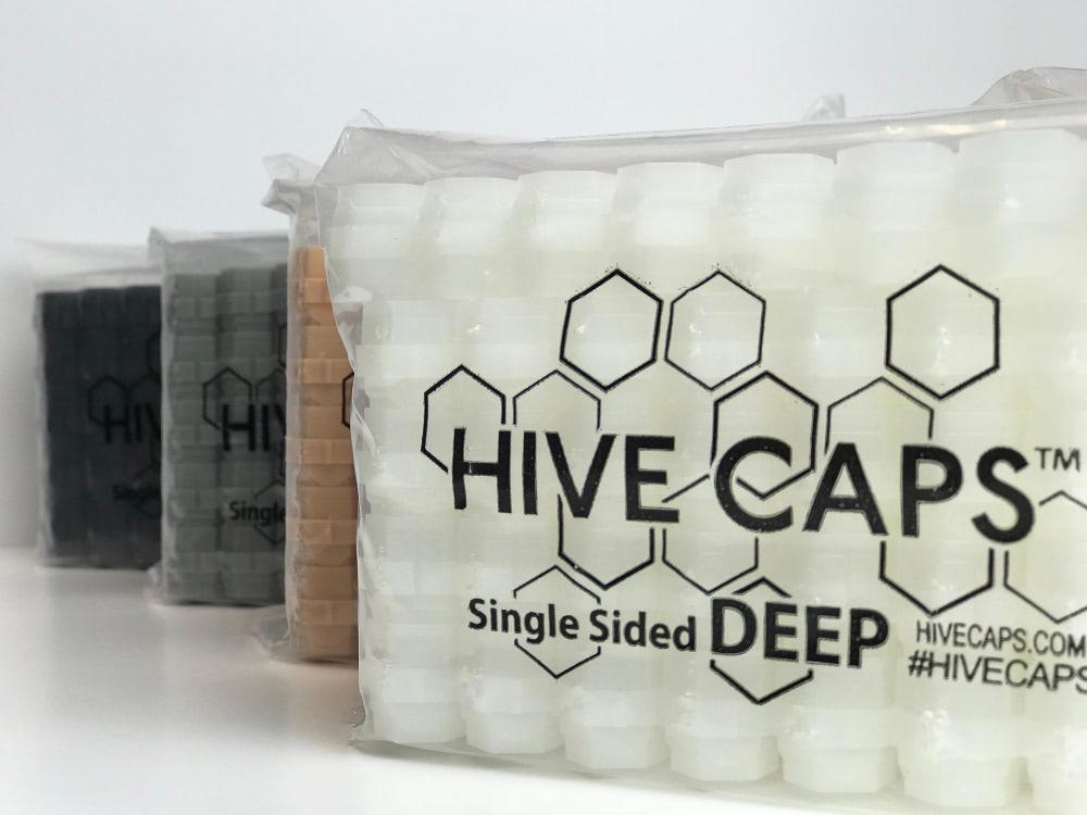 Hive Caps™ White Text Logo